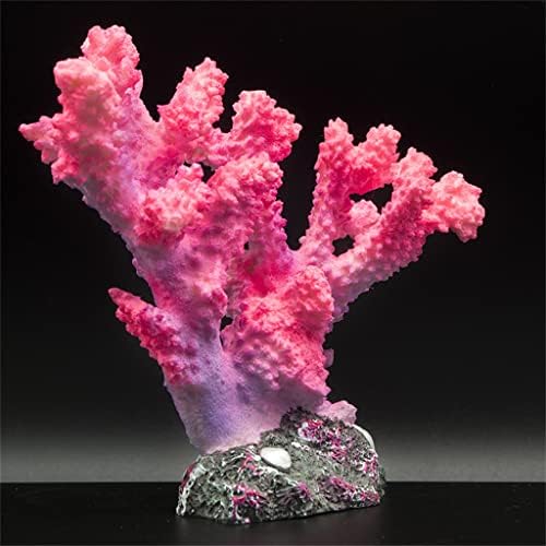 KXDFDC Rosa Resina de cor rosa Artificial Sea Marine Coral Ornamento de peixe Tanque Aquário Decoração