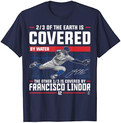 Francisco Lindor coberto por camiseta - vestuário