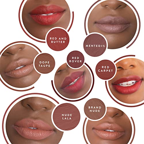 Mental Cosmetics Nude Matte Lipstick - Mente No.5 Lipstick duradouro - batom marrom rosa - mancha de lábio