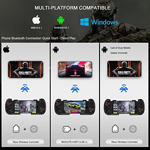 Joso Wireless Controller para Android, iPhone, jogo direto, trenável, controlador de jogos gamepad joystick
