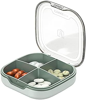 Caixa de comprimidos de 1pc, organizador de medicamentos para bolsa, estojo diário de vitamina