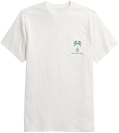 Vineyard Vines Men's Guitar Palm Sleeve Camiseta de bolso