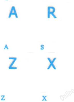 Colemak transparente com rótulos de letras azuis para qualquer teclado de computador