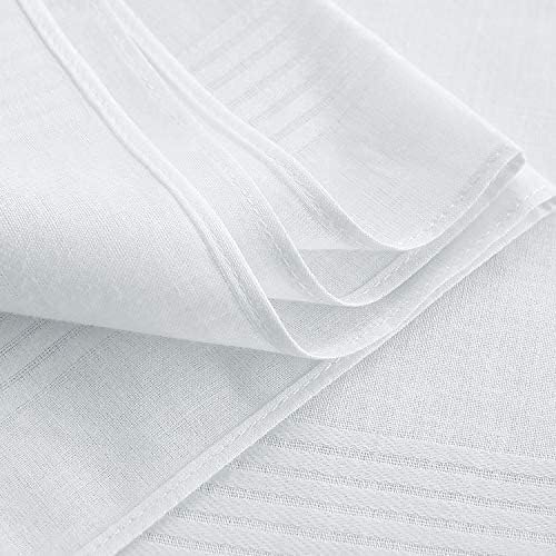 OHUHU LONDIMENTOS DE CLOGONS MEN, 13% Lenço de algodão macio para homens quadrado de bolso branco para