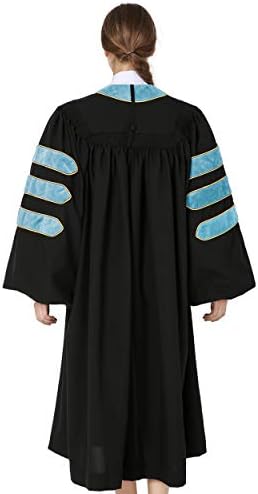 Graduação Mall Deluxe Doutorado vestido de graduação para professores e professor Velvet com tubulação