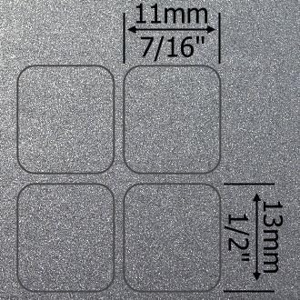 Caderno belga francês não transparente adesivos de teclado de prata