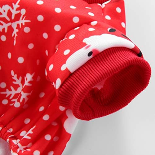 Pijama de cão de Natal de Patkaw Roupas de filhote de filhote de filhote de neve férias férias de pet -tear