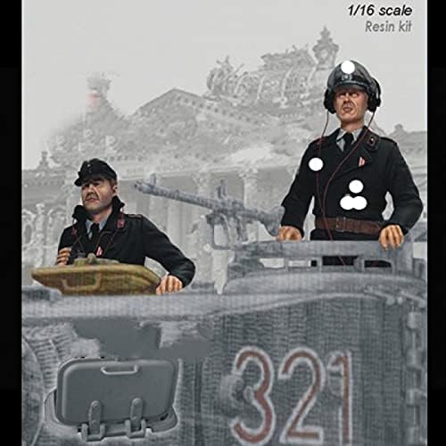 Soldado de resina SPLINDG 1/16 Soldado de tanque WWII Soldier Kit de modelo branco de duas pessoas /G37129