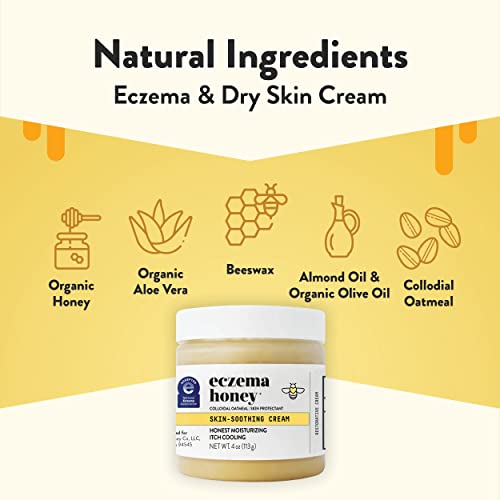 Eczema Honey Creme e loção corporal de aveia e aveia original - pacote para pele sensível - crueldade livre