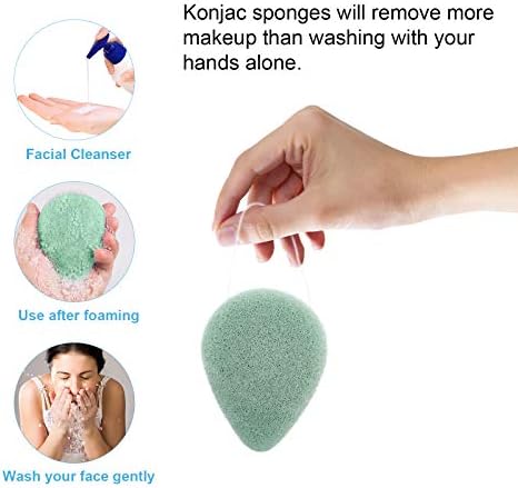 Esponjas faciais de konjac de 5pcs de doitool limpando esponjas de massagem de pele de sopros