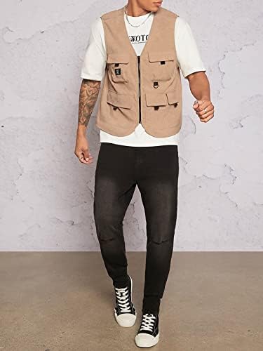 Jaquetas para homens jaquetas masculinos letra de letra de retalho de gola de gola de bolso sem camiseta