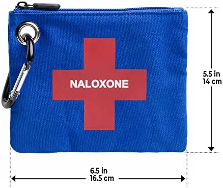 Bolsa de lona com bolsa de zíper para kits de overdose de opióides de naloxona - mantém todas as formulações