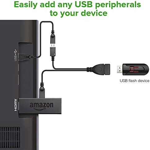 ANDTOBO [2 PACK 2-em 1 Micro USB para Dispositivos de Fire Stick/Host etc- Black