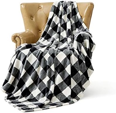 Fflmyuhul i u Ultra super macio, cobertor aconchegante, cobertor xadrez geométrico para o sofá