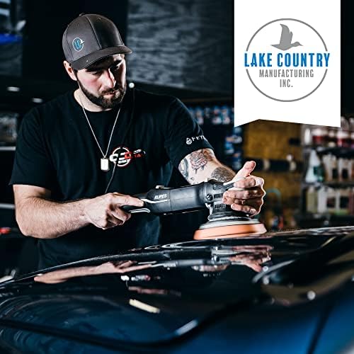 Lake Country Manufacturing SDO Microfiber e kit de polimento e polimento de espuma com borda cônica - almofada de polimento pesado azul, almofada de polimento de laranja e almofada de acabamento preto para composição