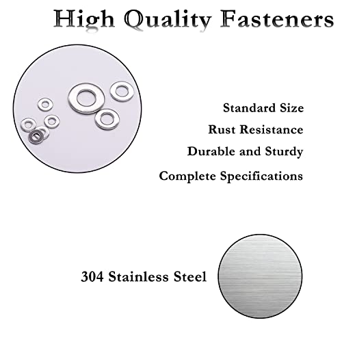 Aienxn 60pcs 304 lavadoras de aço inoxidável Q-040-1/4 +3/8