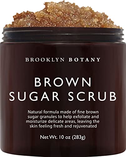 Brooklyn Botany Tea Tree Oil Body Scrub e Brown Sugar Body Scrub - Hidratante e esfoliante corpo, rosto,
