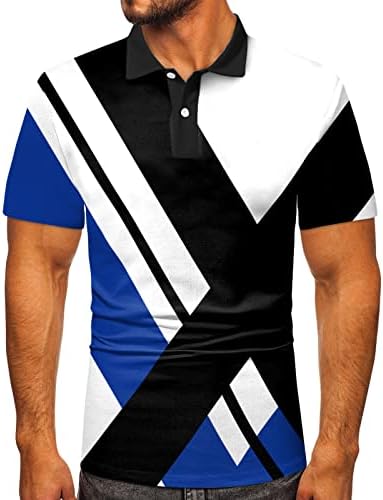 Xxbr camisas de pólo de verão para homens de manga curta listrada de retalhos slim fit button golf