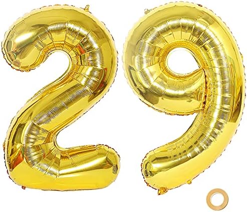 Ceqiny 40 polegadas 29º Número Balão Mylar Balão Balão Gigante do balão alfabetor de alfaiza para festa