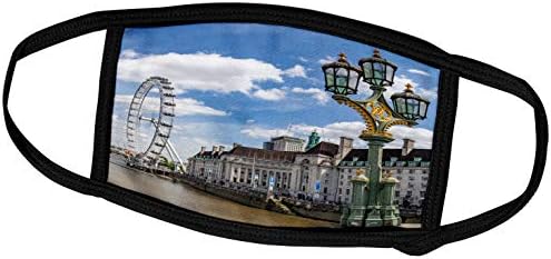 3drose the London Eye e icônico poste de luz britânico em Londres, Inglaterra. - Tampas de rosto