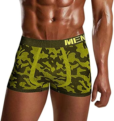 Masculino de roupas íntimas camufladas impressas na cintura insuficiente de homens sexy s boxers