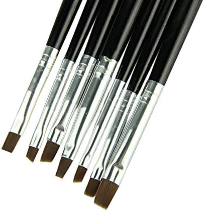 NPKGVia Impressão de unhas acrílico 7 em tamanho de caneta Art7 conjunto de kits pincel de unhas 1 pincel em gel Removedor de maquiagem para escovas