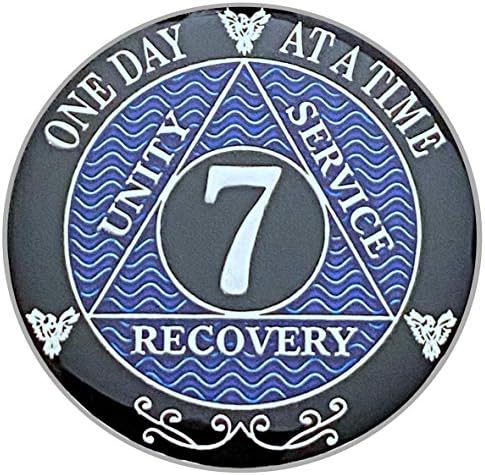 9 anos aa moeda prateada colorido medalhão, chip de recuperação, 12 etapas, alcoólatras moedas anônimas
