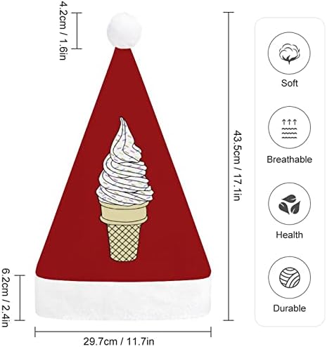 Chapéu de Natal de casquinha de sorvete personalizada Papai Noel Chap