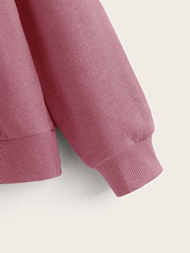 Cozyease letra feminina impressão gráfica de moletom térmico casual Swetons de manga longa de