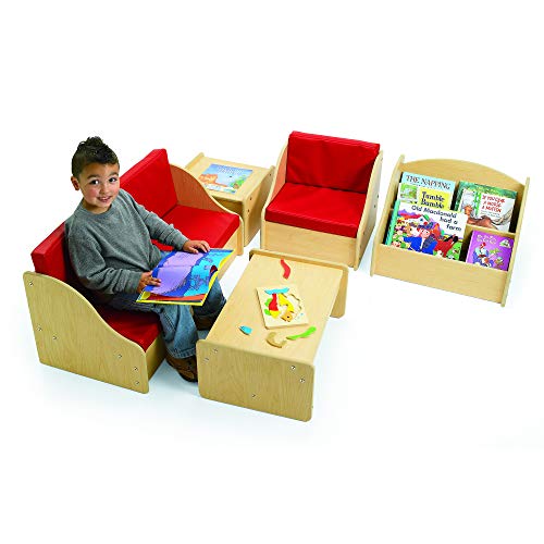 Sofá da linha de valor de fábrica infantil, RED, ANG7180, sala de jogos infantis ou sofá de leitura,