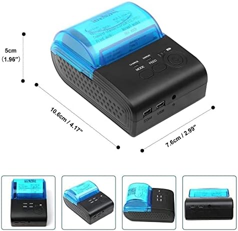 Impressora térmica SURURA Impressora de recibo Bluetooth sem fio, impressora móvel portátil de 58 mm, aplicar
