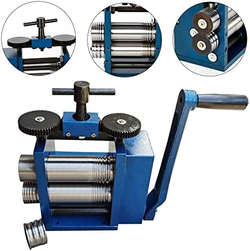 Máquina de fábrica de rolagem de combinação manual, ferramenta comercial de jóias de moinho de aço de 75 mm para