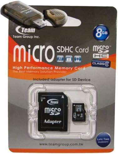 8 GB Turbo Classe 6 Card de memória microSDHC. A alta velocidade para a LG CellBliss Cell Phoneneon ENV3 vem com um SD e adaptadores USB gratuitos. Garantia de vida
