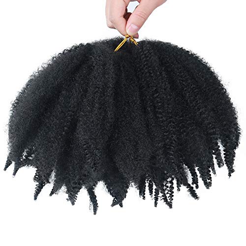 8 polegadas de cabelo marley curto afro torção de crochê de crochê 3 pacotes cabelos marley pêlos de crochê de crochê curly para torções para reviravoltas de crochê de crochê de crochê.