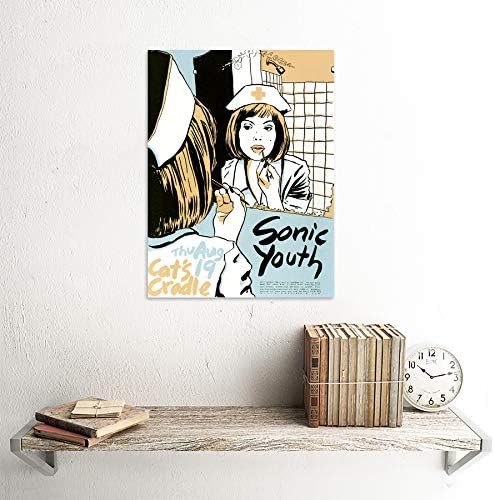 Concerto de música Anúncio do Sonic Youth Cad's Cradle EUA Poster de impressão de belas artes BB6781B