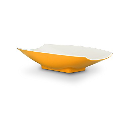 Bon Chef 53702-2Toneorange Melamine Curves Bowl, laranja fora/branco dentro