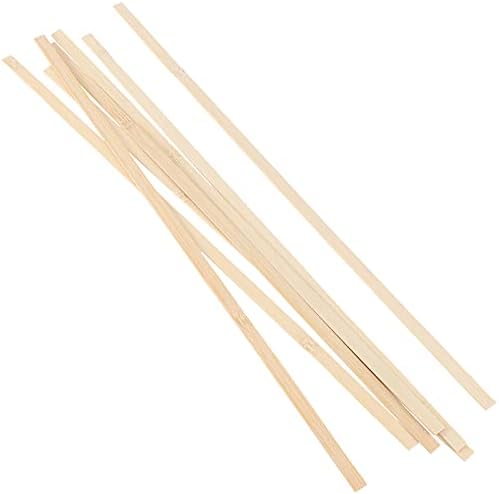 Hakzeon 300 PCs 15,5 polegadas Natural Bamboo Sticks, Becas de tinta de madeira plana extra-longa,