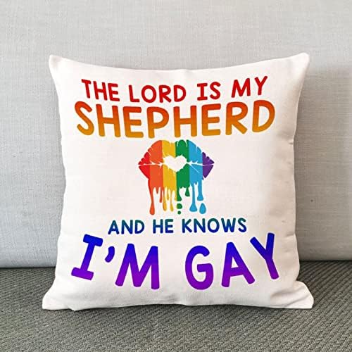 O Senhor é meu pastor e ele sabe que eu sou gay arremesso de travesseiro de travesseiro lésbico