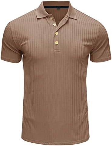 Camisa de pólo masculino Rápida de manga curta de tiro curto T Camisetas de verão Casual Horture Wicking