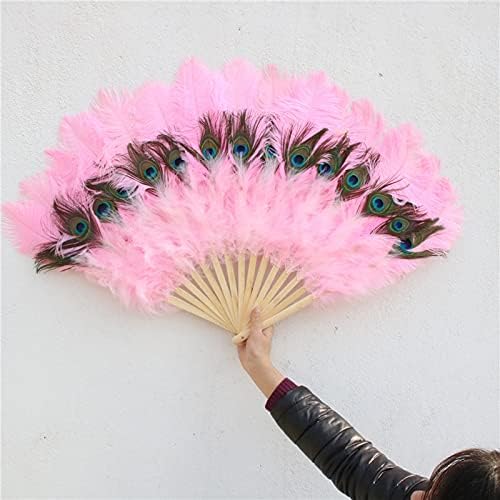 Pumcraft Feather for Craft 15 Bones Linda Big Big Fluffy Pink Astruz Feather Fan Party Dance Performance