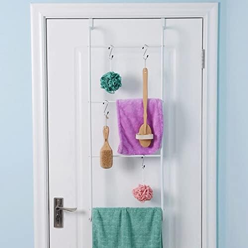 N/Um banheiro organizador de banheiro prateleira de metal pendurada toalha de roupas de toalha