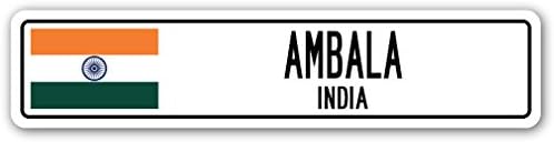 Ambala, India Street Sign Indian Flag City Country Wall Gift