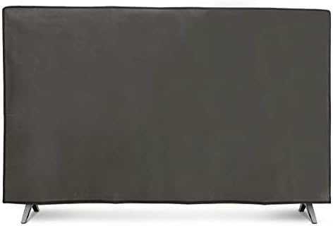 Capa de poeira Kwmobile para 55 TV - Protetor de TV de caixa de tecido para TVs de tela plana - Cinza escuro