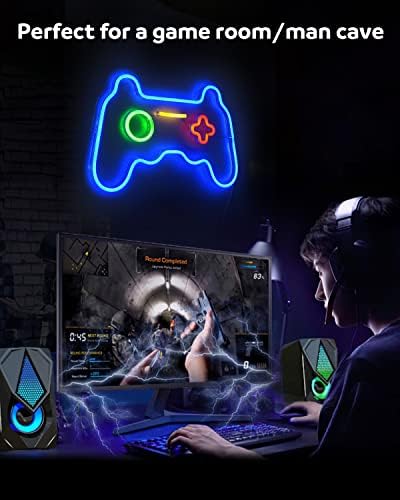 ACLOROL Gamer Neon Sign Controlador de jogo Néon Sinal para a decoração da sala de jogos LED LUZES