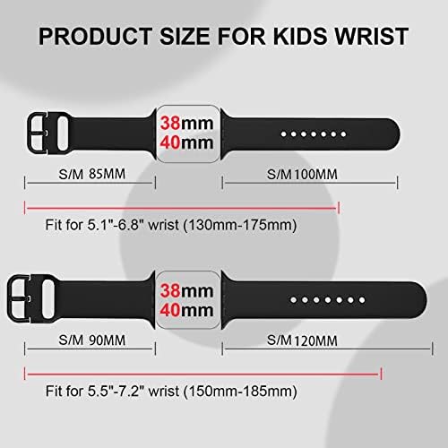 Banda esportiva bandkids compatível com crianças Apple Watch Bands 38mm 40mm 41mm 42mm 44mm 45mm