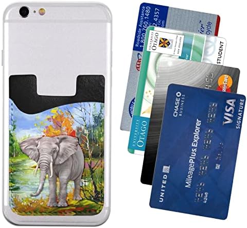 Gagaduck Elephant Adesive Phone Cell Pollow Stick na carteira de carteira de carteira de cartão de crédito Titular compatível com a maioria dos smartphones