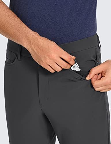 Crz Yoga Men's All Day Comfort Golf Pants com 5 bolsos-30 /32 Quick Dry Lightweight Casual Work Stretch Pants