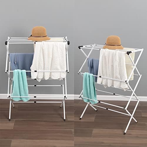 Rack de secagem de roupas dobráveis ​​de Hosko - Rack de secagem de lavanderia dobrável de 3 camadas - 28 ”× 14,8”