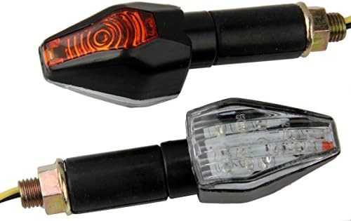 Motortogo Black LED Motorcycle Signal Blinkers Indicadores Blinkers Turn Signal Lights Compatível para 2007 Suzuki RMZ250
