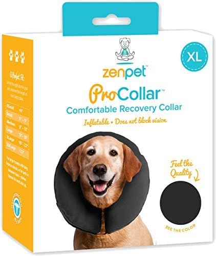 Zenpet Protetive Inflable Recovery Collar para cães e gatos - colarinho de estimação macio não